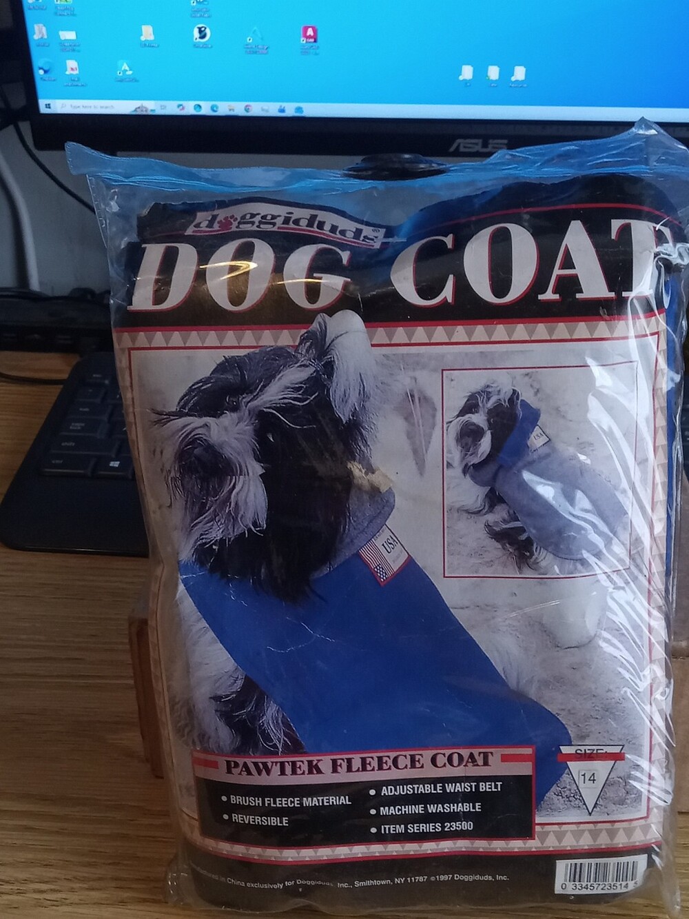 Doggiduds  Size 14 Pawtek Fleece Dog Coat - Blue NWT
